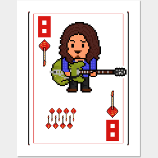 Pixelrockstars Eight of Diamonds Playing Card Posters and Art